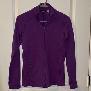 Ibex 100% Merino Wool Purple Full Zip Sweater Women’s Sz Small